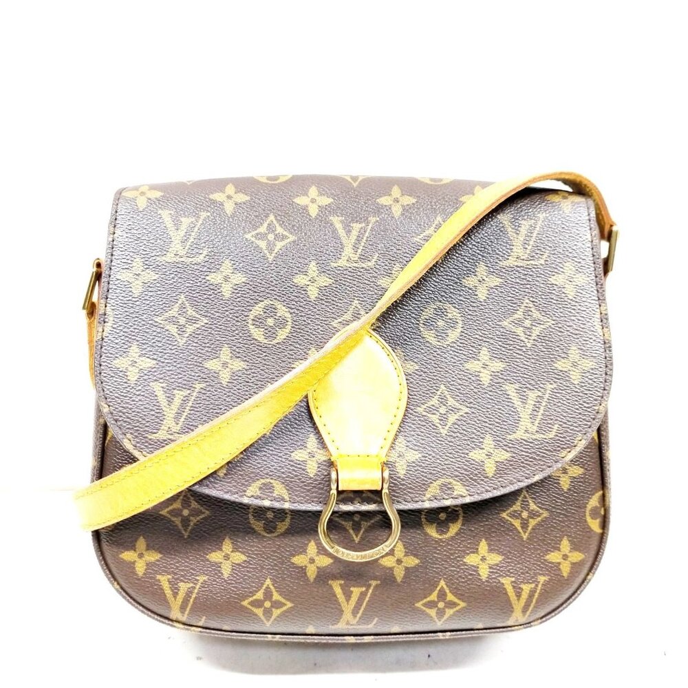Louis Vuitton Monogram Shoulder Bag with Yellow Strap